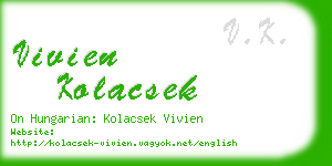 vivien kolacsek business card